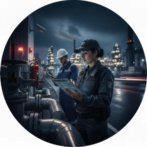 Agent de sécurité d'une entreprise de gardiennage à Rennes sur site industriel